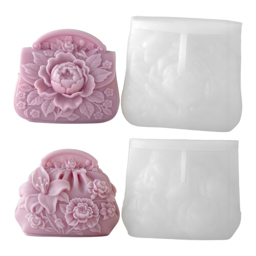 Blumen-Handtaschen-Geldbörsen-Form, Silikonformen,-43 1