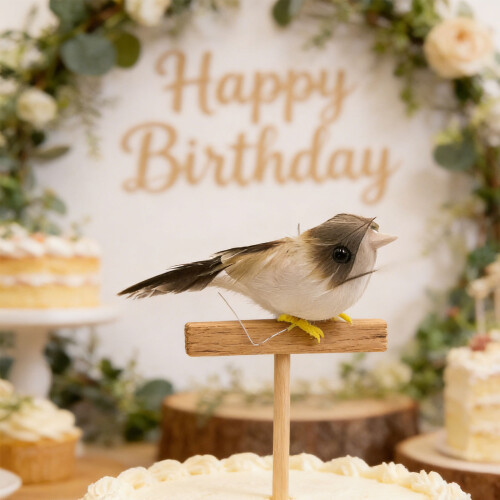 6/24Pcs Realistic Bird Ornaments Miniature Plastic Sparrows-1 2