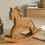 Statue de cheval à bascule en bois de ferme, décoration unique-L 6