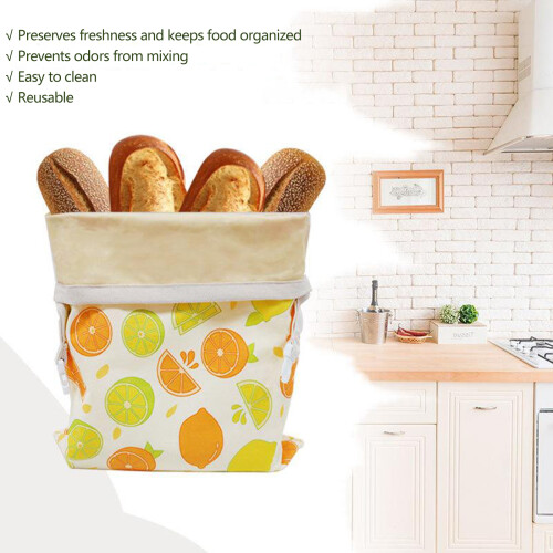 Practical Organic Bread Storage Bag with Elastic Bands-stripe 2