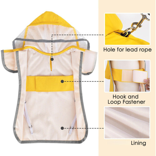 Manteau imperméable à capuche pour chien, combinaison de-L. 1