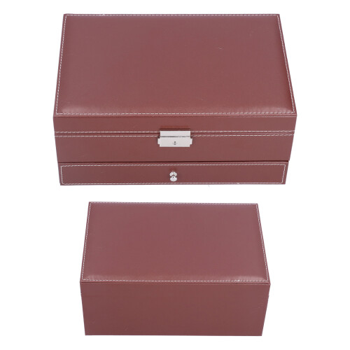 PU Leather Double Layer Watch Case