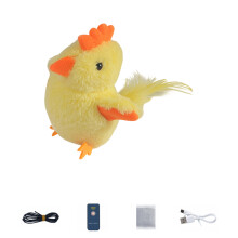 Simulation Flapping Bird Cats Chasing Toy with-chick