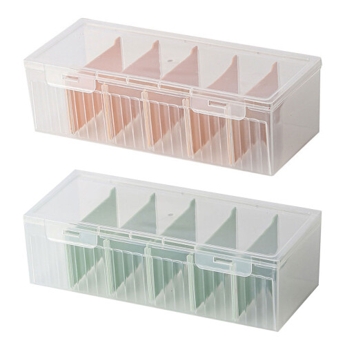 Plastic Card Holders Box Includes Lid and 5 Dividers-cheng she 1