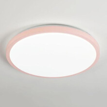Plafonnier LED encastré rond, rose, en métal fin, à intensité variable, style macaron, pour chambre, salon, couloir, buanderie