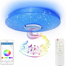 36W Dimmable RGB LED Ceiling Light with Bluetooth Speaker, Music Light for Bathroom and Bedroom