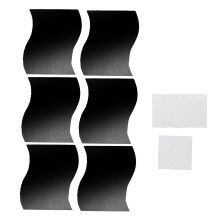 Self-Adhesive Decorative Borders for Elegant Interiors, Black Bulletin Board Borders for Classroom and Office, Scallop Trim for Creative Spaces