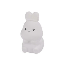 Cute 7-color silicone bunny night light for room decor