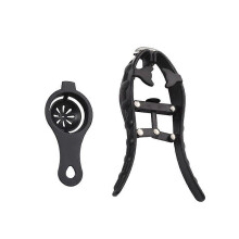 1 Set Egg Opener Spring Design Easy to Open Lightweight Yolk Separator Egg Cracking Tool Kitchen Gadgets - Black