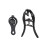 1 Set Egg Opener Spring Design Easy to Open Lightweight Yolk Separator Egg Cracking Tool Kitchen Gadgets - Black 1