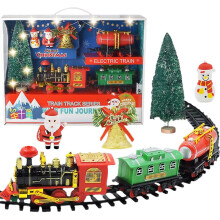 Magical Christmas-Themed Track Car, Electric Train With Lights And Sound For A Festive Holiday Experience, Battery-Operated Christmas Train Perfect