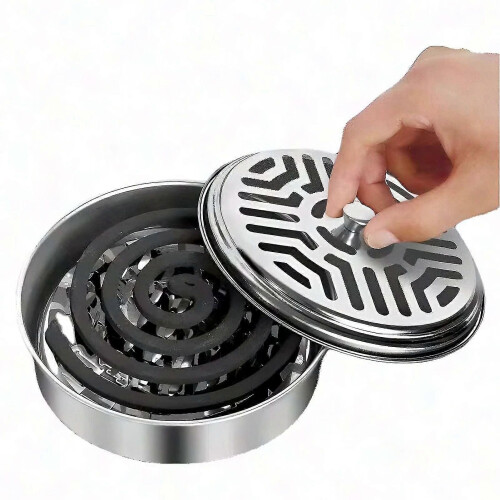 Mosquito Coil Holder with Anti-Scald Lid