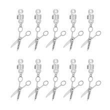 Stylish Beard Jewelry For Men And Women, Decoration Beads With Scissors Spring Design, Easily Matching Your Daily Outfit, Alloy Material Charm