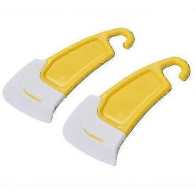 2Pcs Kitchen Scrapers Non-stick Versatile Silicone Cleaning Tools for Restaurant with Hanging Feature