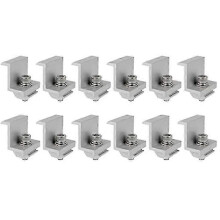 12 Piece Solar Module Bracket End Clamp, End Clamp, Side Clamp for PV Solar Module Roof Mountings30MM SZRH