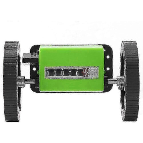 Precise Mechanical Length Counter, 6-Digit Digital Length Meter for Accurate Textile Printing Measurement, Wearable Rubber Wheels, Encoder O
