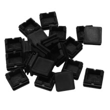 Square Table Chair Leg Tube Pipe Feet Insert Cap 25mmx25mm 20pcs Black Edition C