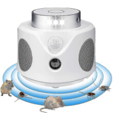 4 In 1 Rodent Repellent 360 Ultrasonic With 9 Strobe Lights And Pir Mouse Squirrel Bat Spider Deterrent Devices Edition C