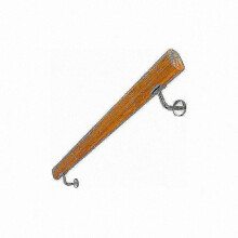 Non-slip Wooden Handrails, Non-slip Handrail Corridor Support Rods For Indoor Loft, 2 Stainless Steel Brackets (size : 30 Cm