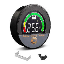 12V 24V 48V 60V 84V Waterproof IP67 Battery Capacity Voltage Meter with Backlight LCD and Low-Voltage Alarm for Lithium SZRH A-VH
