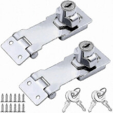 Pack of 2 Heavy-Duty 3 IN Security Lock Closures Door Lock Cabinets Boxes