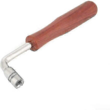 Professional Piano Tuning Wrench L Shape Stainless Steel Wooden Handle Square Adapter Piano Tuner Tool Edition 0724
