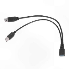 Dual USB Male to Female Y Extension Cable for 2.5 Inch External Hard Drives