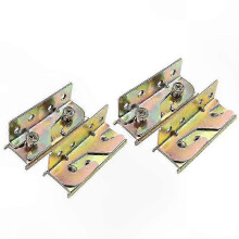 Heavy Duty Bed Rail Connectors - Set of 4 Non-Mortise Brackets with Screws Included