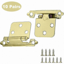 For Brass Flush Hinges - Self-closing Cabinet Hinges (10 Pairs) for Furniture Making