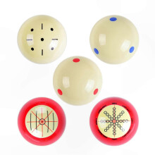 Billiard Training Cue Ball with Standard Lines and Dots for American Eight Ball Practice