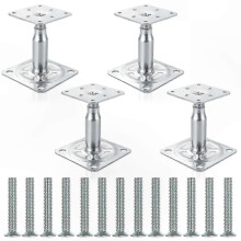 Heavy Duty Galvanized Post Brackets, Adjustable 100-150mm for Roof Support in Construction Projects
