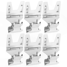 Silver Rectangular Tag Display Clamps for Shops 3x3x2CM 6Pcs Simple Design Price Label Holder