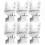 Silver Rectangular Tag Display Clamps for Shops 3x3x2CM 6Pcs Simple Design Price Label Holder 1