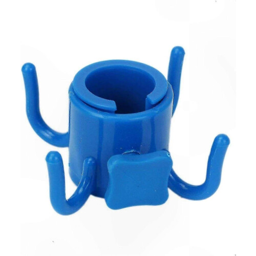 Blue Plastic Four-Point Hooks for Garden Umbrella Poles, 2-Pack