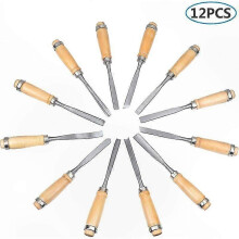 12-Piece Woodworking Chisel Set for Hand Carving and Sculpting Tools