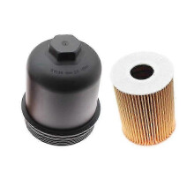 Engine Oil Filter Housing Cover Cap with Filter Elements for Porsche Macan 3.6L 3.0L 2015-2018 94610702275 Edition 0724