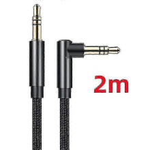 0.5/1/1.5/2m 3.5mm Audio Cable Male To Male Stereo Audio Aux Cord Gold Plated 90 Degree Right Angle Audio Cable For Speakers Edition 0724