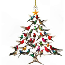 Colorful Acrylic Hummingbird Ornaments for Home Decor Double Sided Stackable Gifts for Bird Lovers