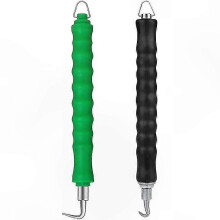 2-Pack Wire Twist Hooks for Rebar, Metal Fence Ties Tools with Curved and Straight Designs for Hand Fatigue Reduction