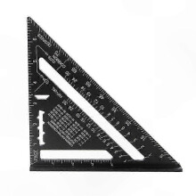 7 Inch Precision Measuring Tool, Aluminum Alloy Protractor, Black