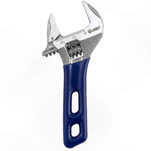 4" Short Handle Adjustable Wrench for Pipes, Wide Jaw Pliers Tool
