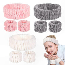 Microfiber Wrist Towels for Women, Absorbent Face Washing Bands, Soft Spa Towel Wraps for Daily Use
