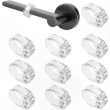 Transparent PVC Door Handle Stopper, 10 Pack, 18mm