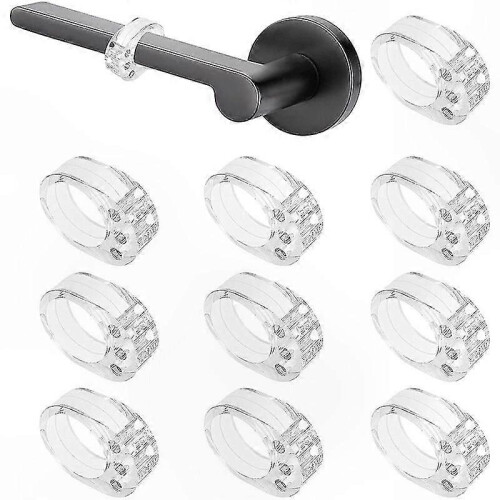 Transparent PVC Door Handle Stopper, 10 Pack, 18mm
