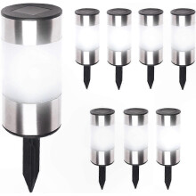 8-Pack Dual-Function Solar Terminals with Stainless Steel Finish