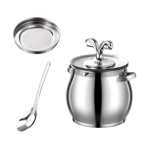 Robuster Metallbehälter mit leicht zu greifenden Griffen-3,5L