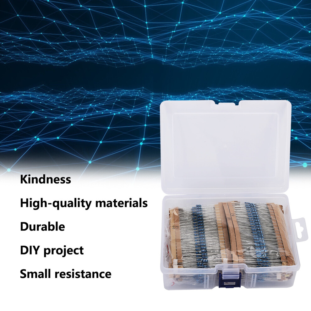 2600 Pcs 1/4W Resistor Kit 130 Values Metal Film