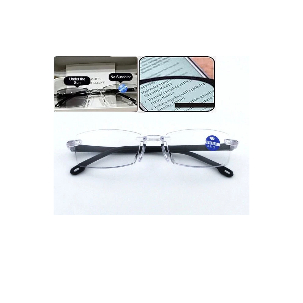 Blue/Light (10Pcs) Intelligent Zoom Glasses,Color-Changing Anti Presbyopia Glasses