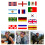Assorted National Flag Headscarves 4Pcs Comfortable-Spain 3