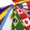 Assorted National Flag Headscarves 4Pcs Comfortable-Spain 5